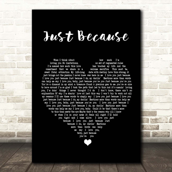 Anita Baker Just Because Black Heart Song Lyric Print
