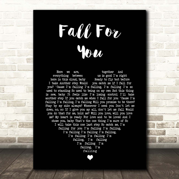 Leela James Fall For You Black Heart Song Lyric Print