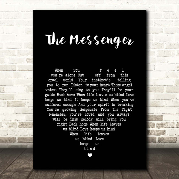 Linkin Park The Messenger Black Heart Song Lyric Print