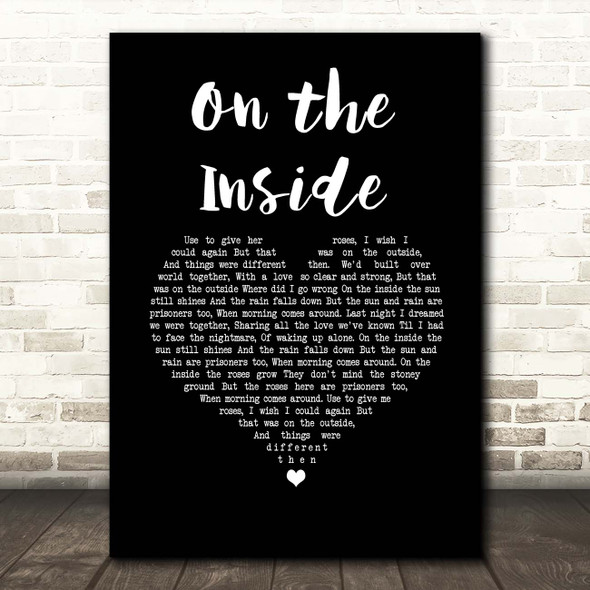 Lynne Hamilton On the Inside Black Heart Song Lyric Print