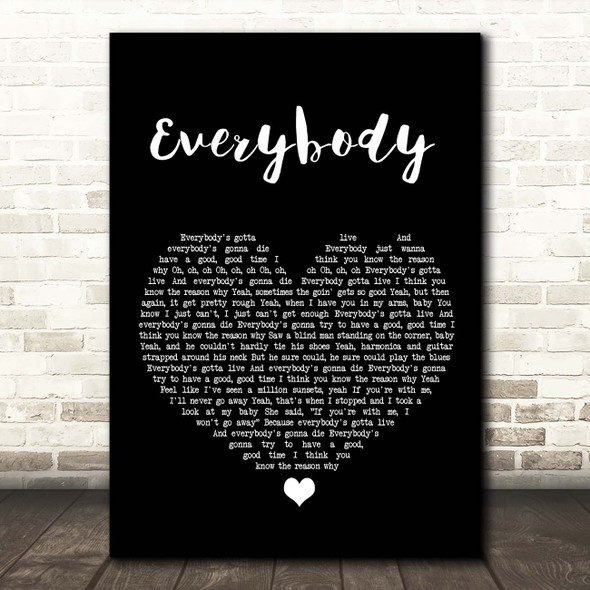 Mac Miller Everybody Black Heart Song Lyric Print