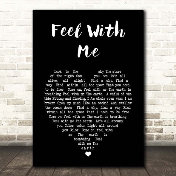 Mary Lambert Feel With Me Black Heart Song Lyric Print