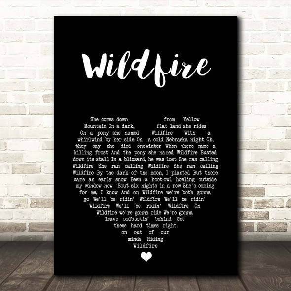 Michael Martin Murphey Wildfire Black Heart Song Lyric Print