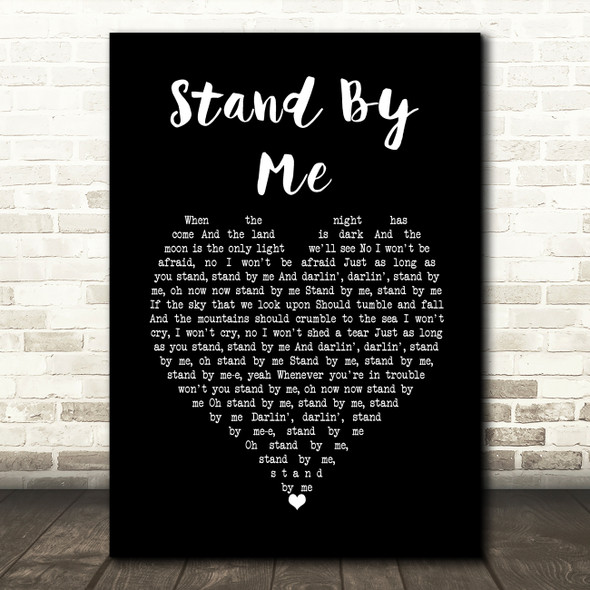 Seal Stand By Me Black Heart Song Lyric Wall Art Print