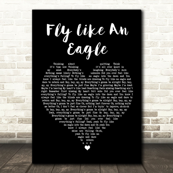 Stereophonics Fly Like An Eagle Black Heart Song Lyric Wall Art Print