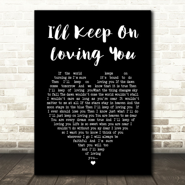 Ray Price Ill Keep On Loving You Black Heart Song Lyric Art Print