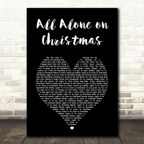 E Street Band & Darlene Love All Alone on Christmas Black Heart Song Lyric Art Print
