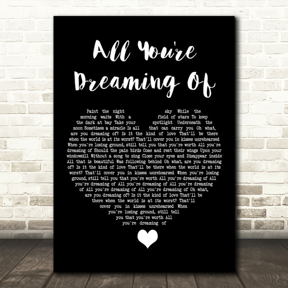 Liam Gallagher All You're Dreaming Of Black Heart Song Lyric Art Print