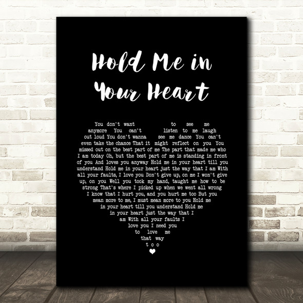 Billy Porter Hold Me in Your Heart Black Heart Song Lyric Art Print