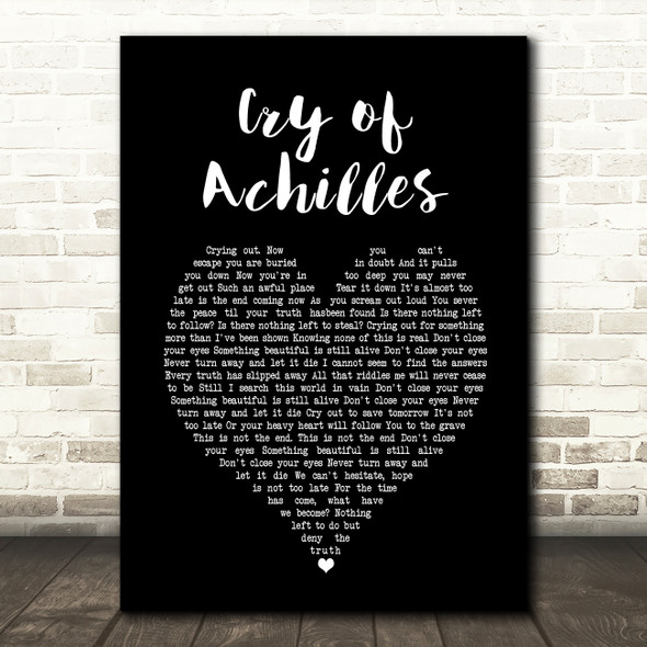 Alter Bridge Cry of Achilles Black Heart Song Lyric Art Print
