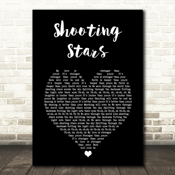 Rival Sons Shooting Stars Black Heart Song Lyric Art Print