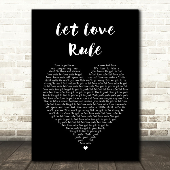 Lenny Kravitz Let Love Rule Black Heart Song Lyric Art Print