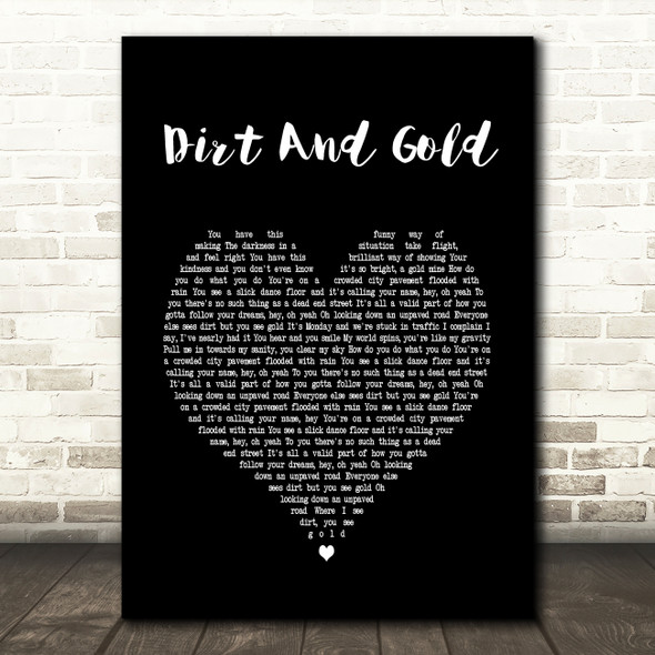Ward Thomas Dirt And Gold Black Heart Song Lyric Art Print