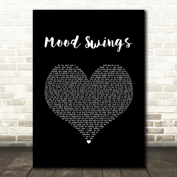 Pop Smoke Mood Swings Black Heart Song Lyric Art Print