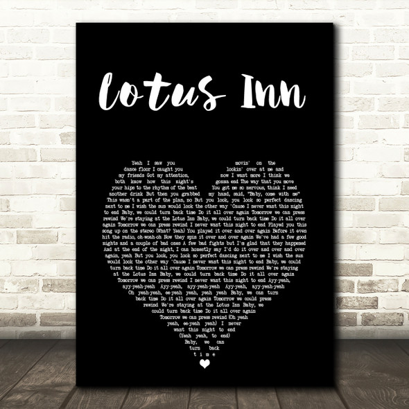 Why Dont We Lotus Inn Black Heart Song Lyric Art Print