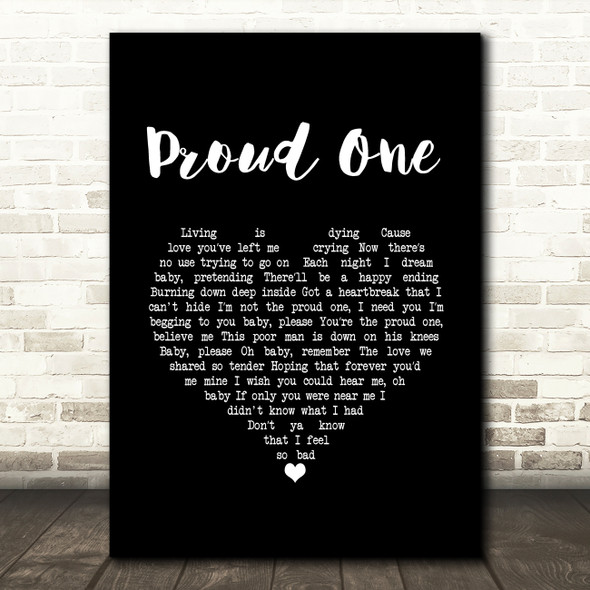 The Osmonds Proud One Black Heart Song Lyric Art Print