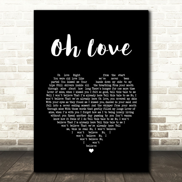 Ane Brun Oh Love Black Heart Song Lyric Art Print