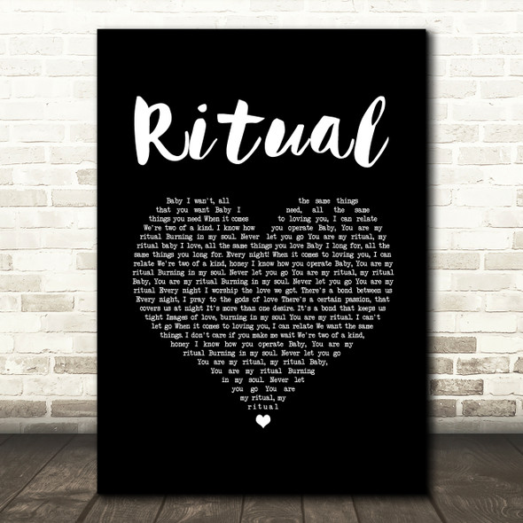 Dan Reed Network Ritual Black Heart Song Lyric Art Print