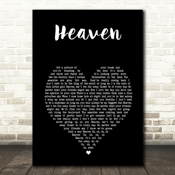 Warrant Heaven Black Heart Song Lyric Art Print
