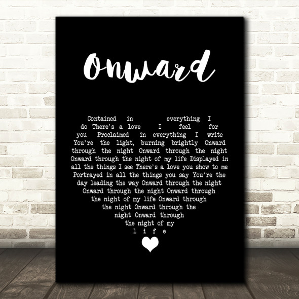 Yes Onward Black Heart Song Lyric Art Print