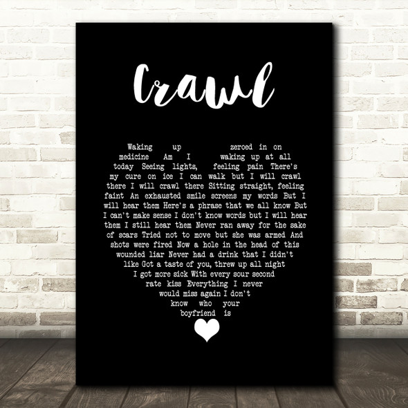 Alkaline Trio Crawl Black Heart Song Lyric Art Print