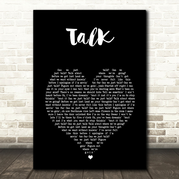 Khalid Talk Black Heart Song Lyric Art Print