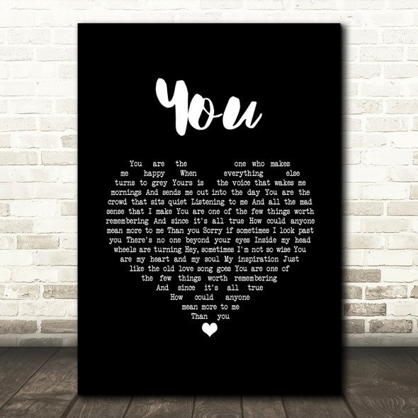 The Carpenters You Black Heart Song Lyric Art Print