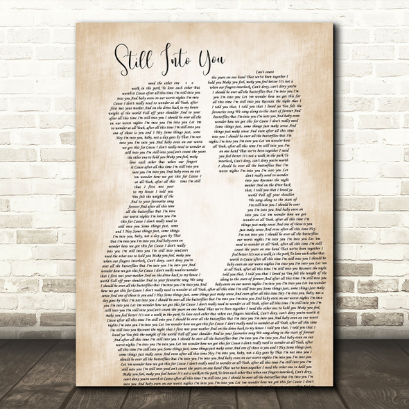 Paramore Still Into You Two Men Gay Couple Wedding Song Lyric Art Print