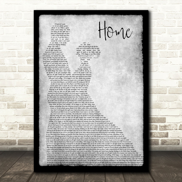 Blue October Home Grey Man Lady Dancing Song Lyric Art Print