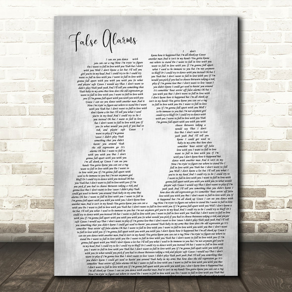 Noah Reid False Alarms Two Men Gay Couple Wedding Grey Song Lyric Art Print