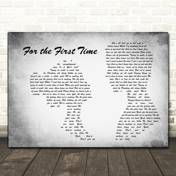 The Script For the First Time Man Lady Couple Grey Song Lyric Art Print