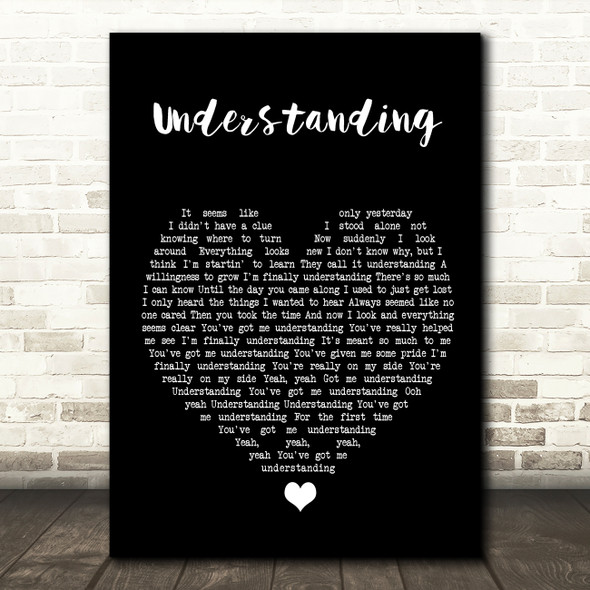 Bob Seger Understanding Black Heart Song Lyric Wall Art Print