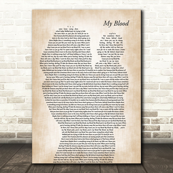 Westlife My Blood Mother & Baby Song Lyric Art Print