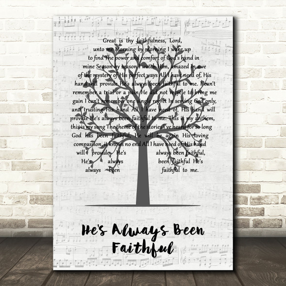 Sara Groves He's Always Been Faithful Music Script Tree Song Lyric Art Print