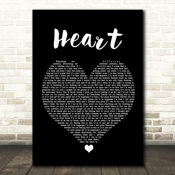 Bugzy Malone Heart Black Heart Song Lyric Wall Art Print