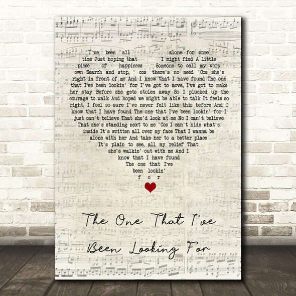 The Dualers The One That I've Been Looking For Script Heart Song Lyric Art Print