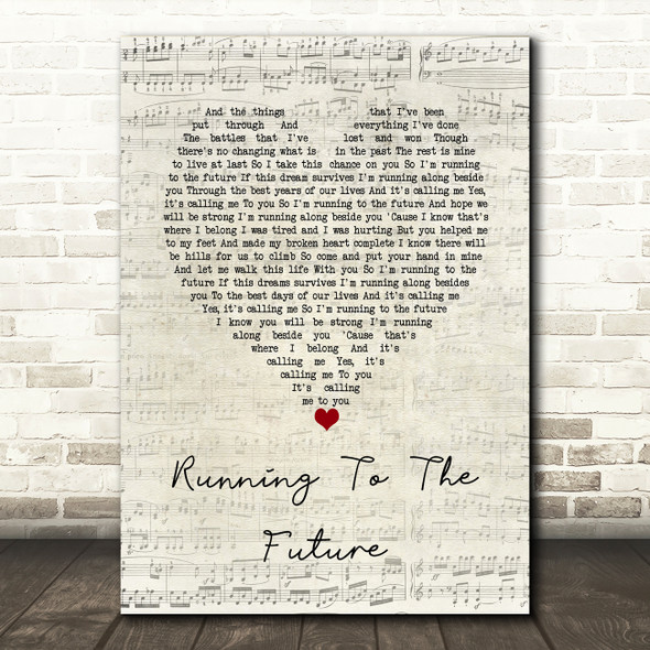 Elkie Brooks Running To The Future Script Heart Song Lyric Art Print
