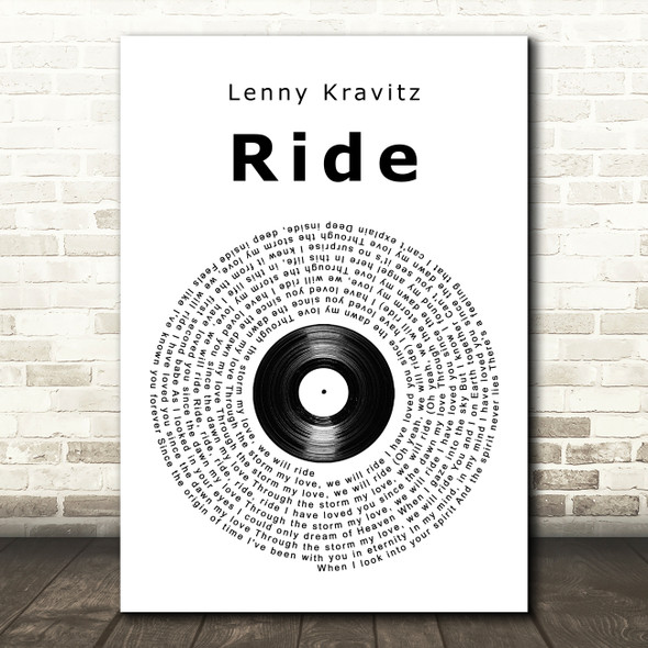 Lenny Kravitz Ride Vinyl Record Song Lyric Art Print
