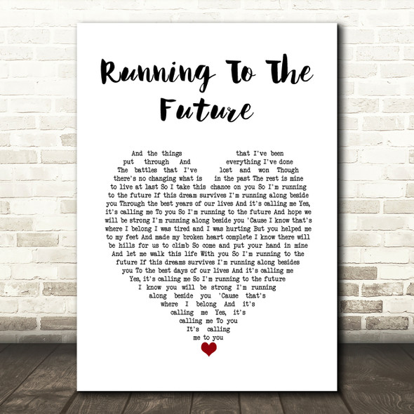 Elkie Brooks Running To The Future White Heart Song Lyric Art Print