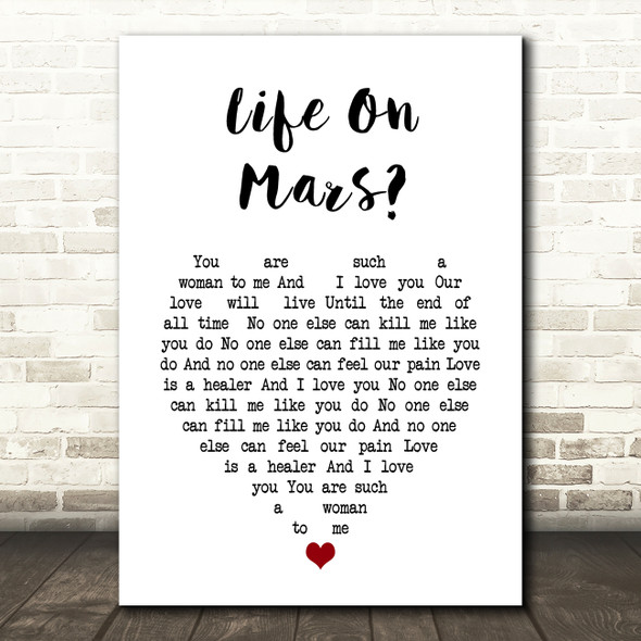 Neil Young Such a Woman White Heart Song Lyric Art Print