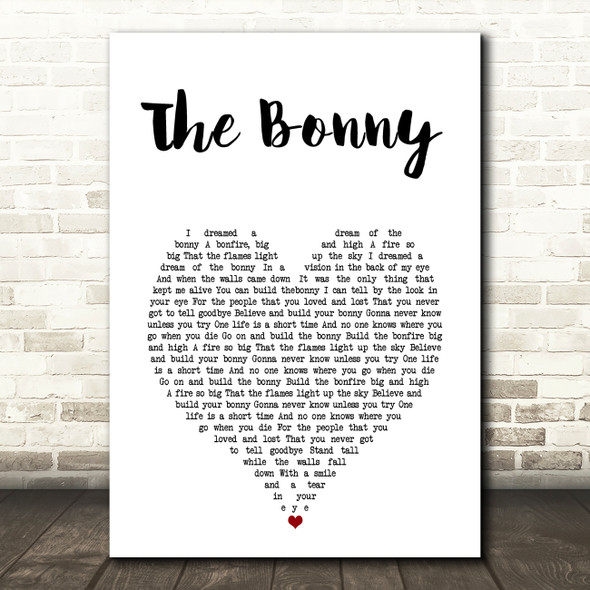 Gerry Cinnamon The Bonny White Heart Song Lyric Art Print