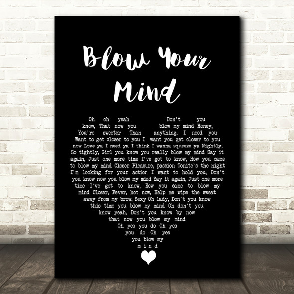 Jamiroquai Blow Your Mind Black Heart Song Lyric Wall Art Print