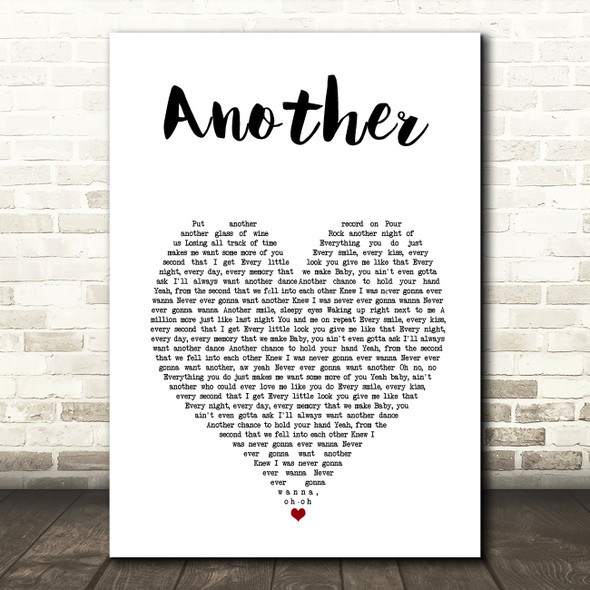 Adam Doleac Another White Heart Song Lyric Art Print