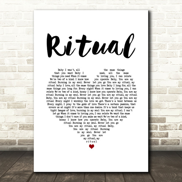 Dan Reed Network Ritual White Heart Song Lyric Art Print