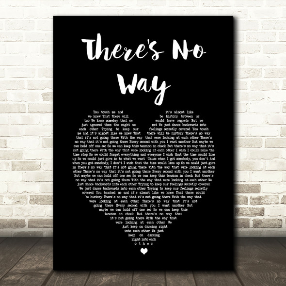 Lauv There's No Way Black Heart Song Lyric Wall Art Print