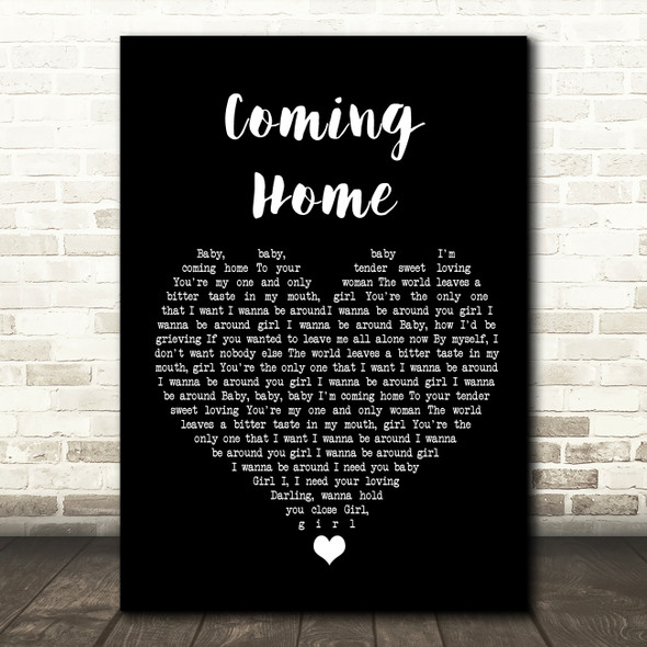 Leon Bridges Coming Home Black Heart Song Lyric Wall Art Print