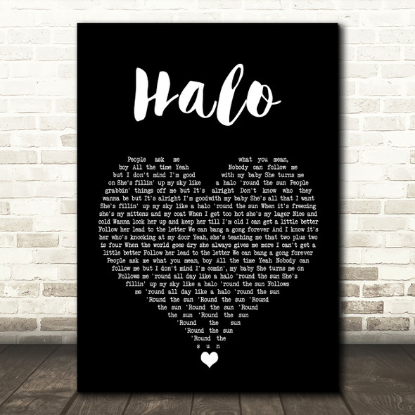 Liam Gallagher Halo Black Heart Song Lyric Wall Art Print