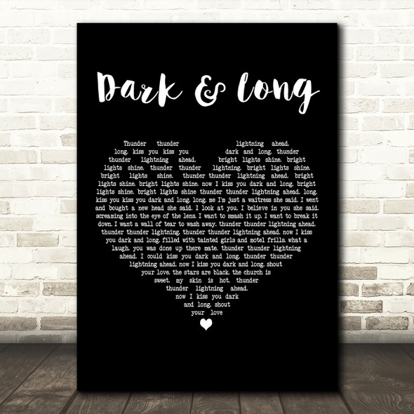 Underworld Dark & Long Black Heart Decorative Wall Art Gift Song Lyric Print