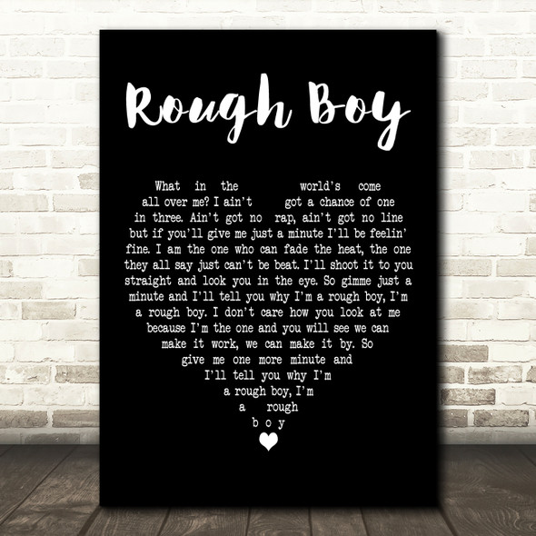 ZZ Top Rough Boy Black Heart Decorative Wall Art Gift Song Lyric Print