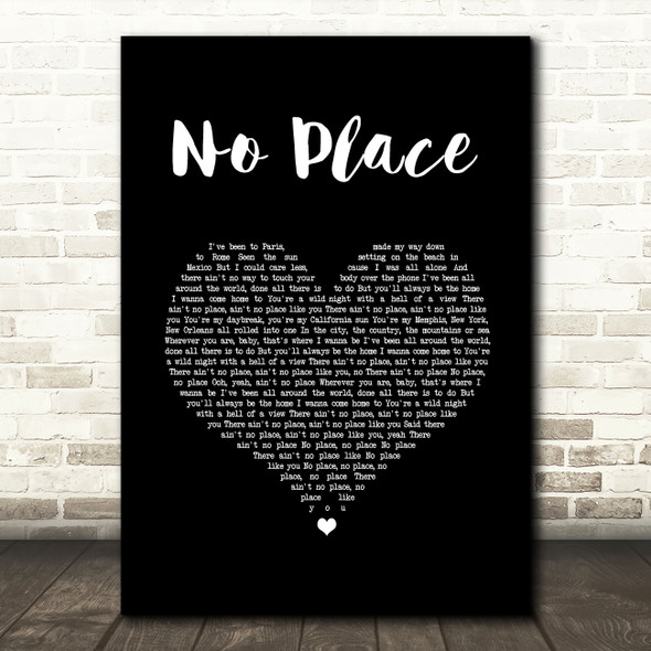 Backstreet Boys No Place Black Heart Song Lyric Wall Art Print